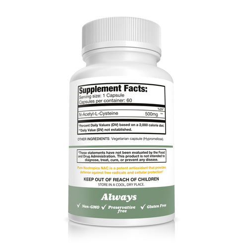 N-Acetyl L-Cysteine (NAC) Capsules or Powder